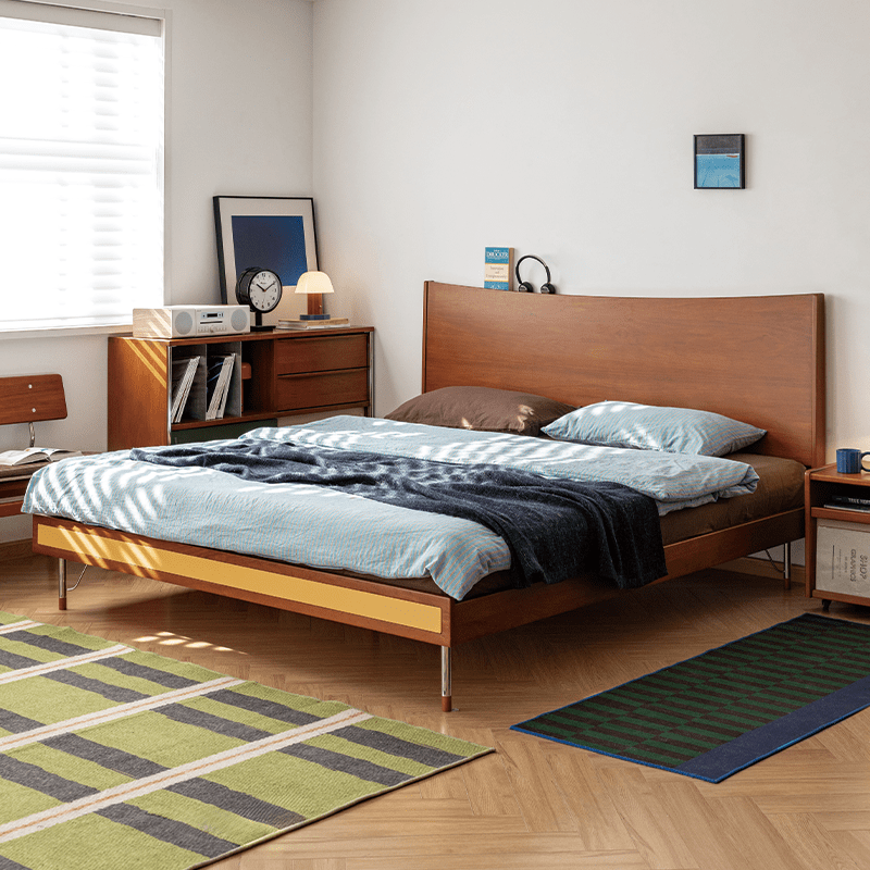 新月实木床原图